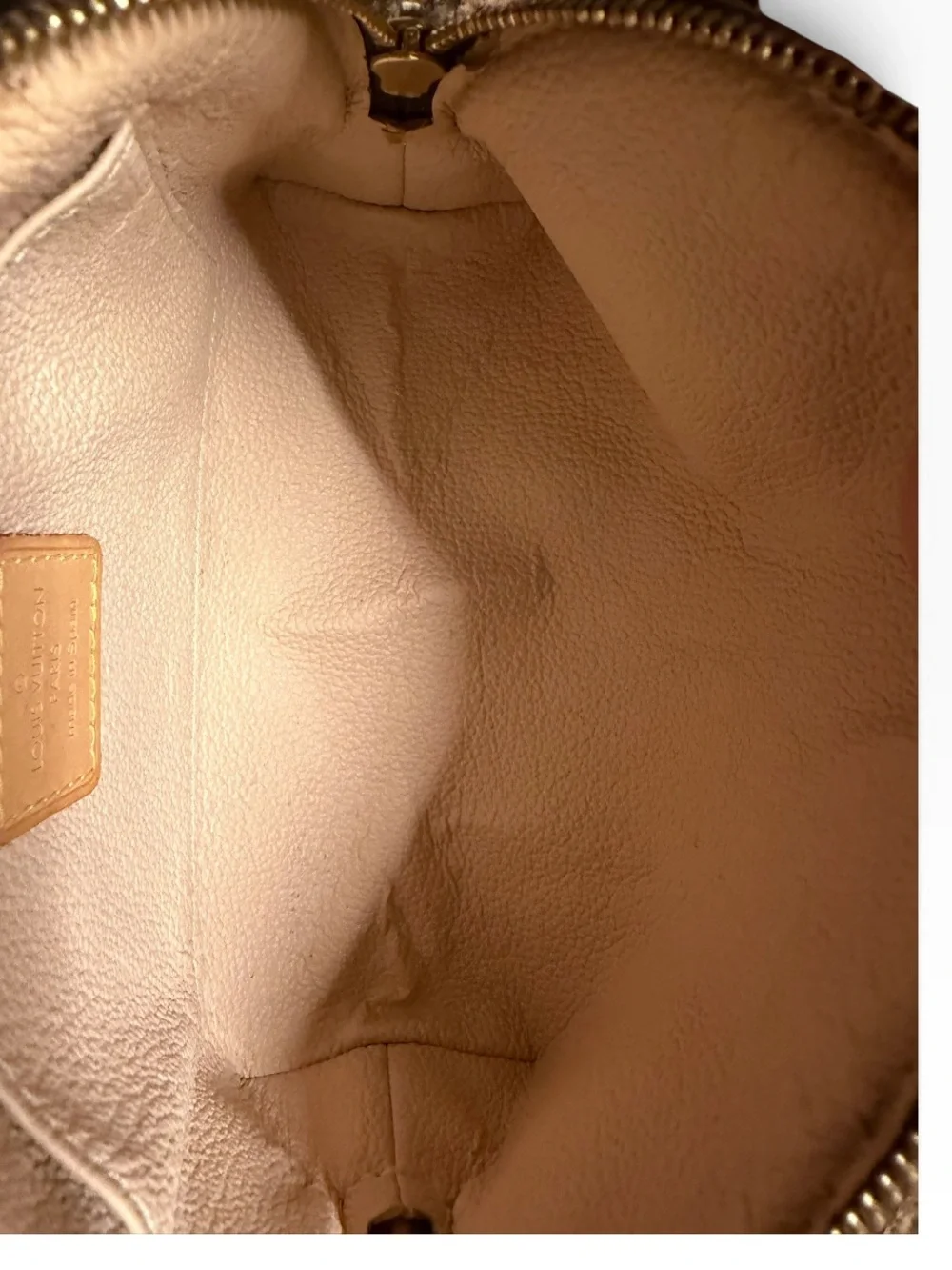 Louis Vuitton Brown and Gold Monogram Cosmetic Pouch PM